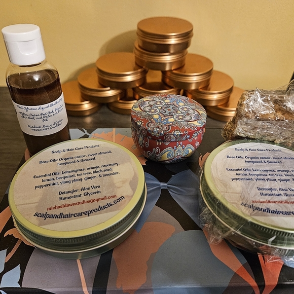 FREE 2oz African Black Soap with 4oz Shea Butter Scalp & Hair Product purchase. - Picture 1 of 16